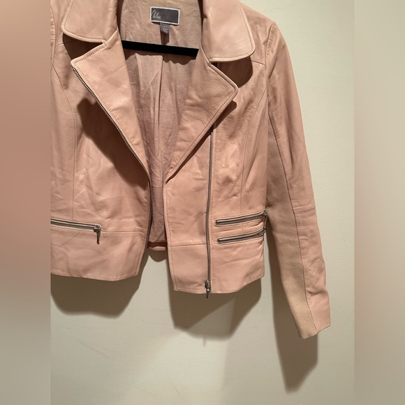Chelsea28 Pink Leather Bomber Jacket - Picture 4 of 9